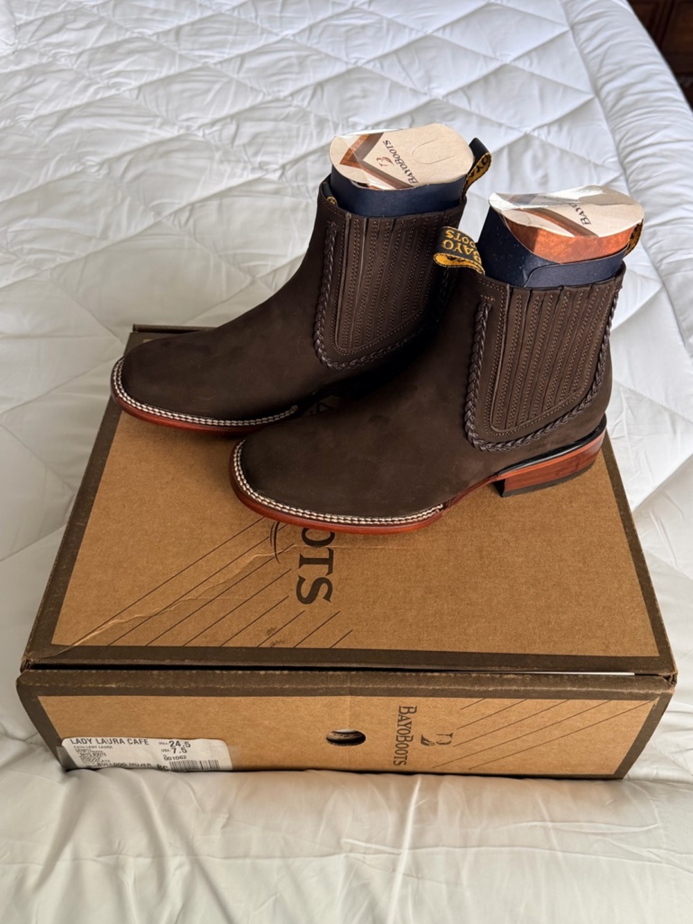 Bayo Dark Brown Suede Chelsea Ankle Booties